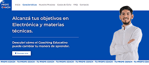 Vista previa del sitio web de Tu Profe Coach